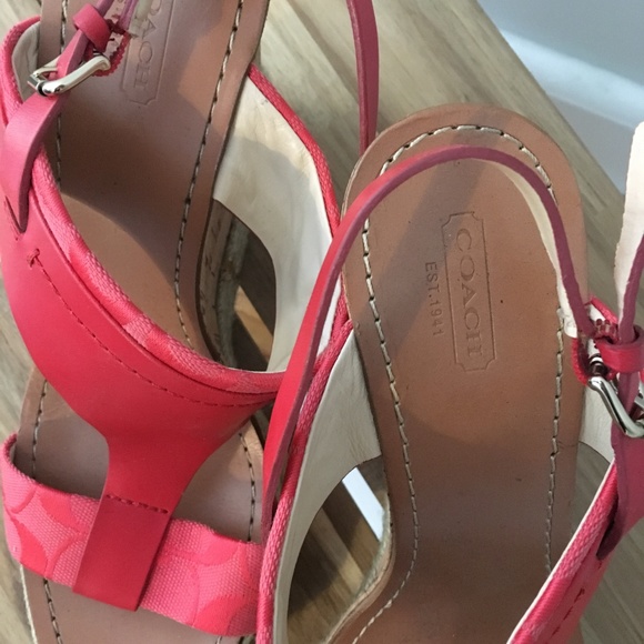 COACH Mendez Monogrammed Espadrille - Melon - Picture 8 of 8